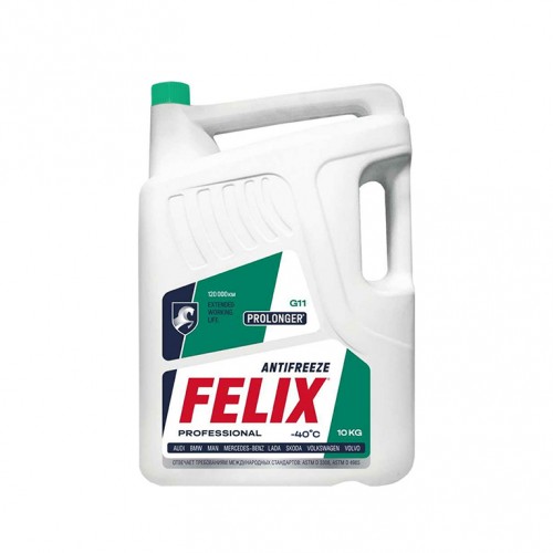 Антифриз FELIX Prolonger G11 10кг (зелён) (п.кан) 10кг