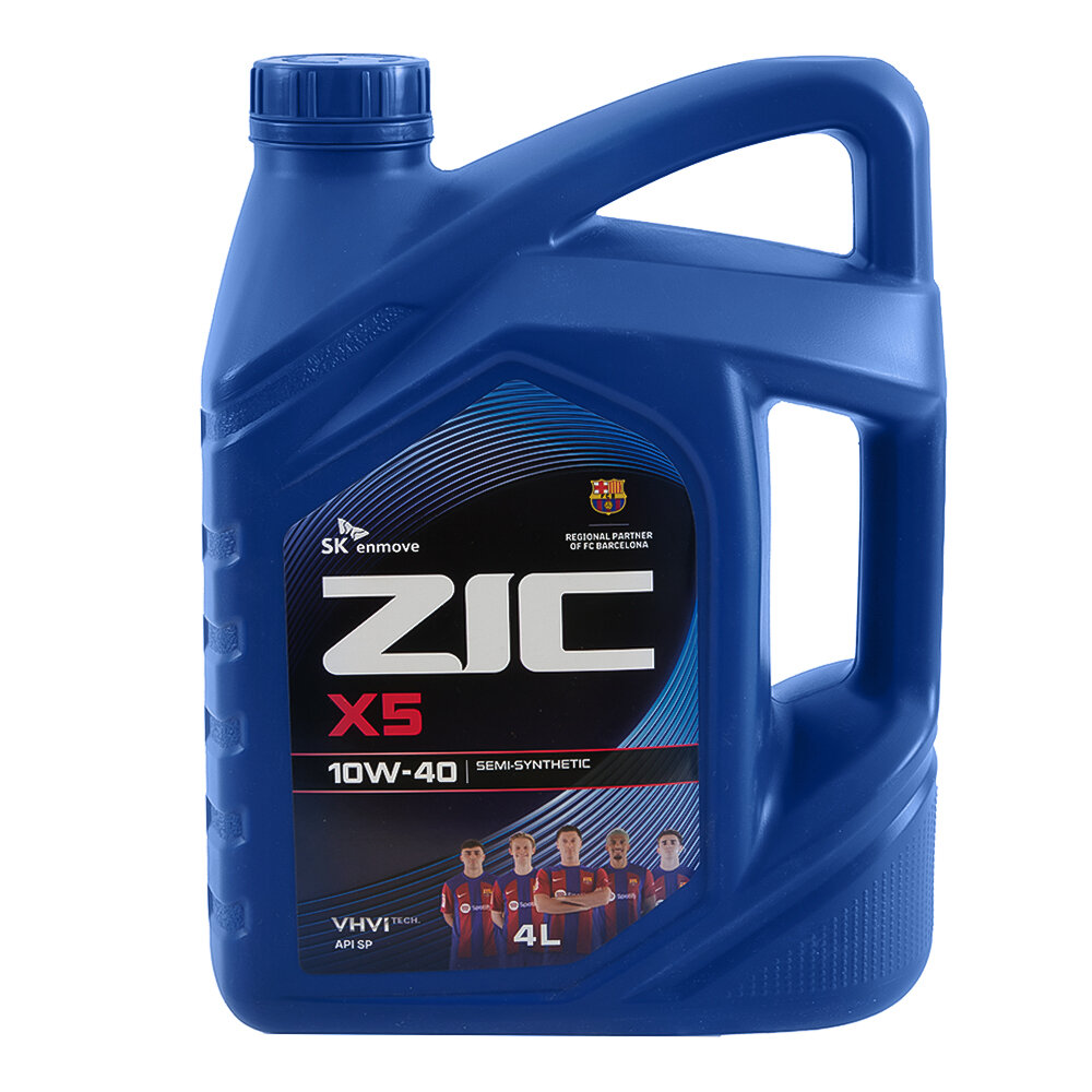 Масло моторное полусинтетика ZIC X5 10W-40 4 л.